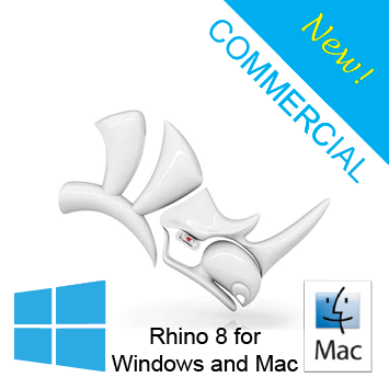 Rhino 8 Commercial Single User [R80] Windows or Mac – 3D # ANZ