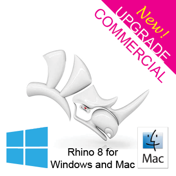 Rhino 8 Commercial Upgrade Single User [R80U] Windows or Mac