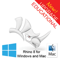 Rhino 8 Educational Upgrade Single User [R80U-E] for Windows or Mac