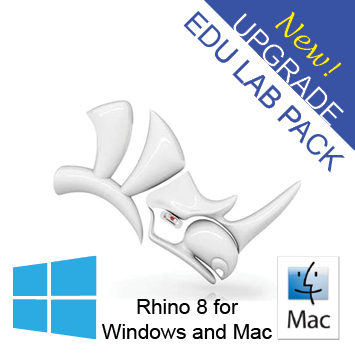 Rhino 8 Educational Lab Kit Upgrade (30 users) Upgrade [R80U-LAB] for Windows or Mac